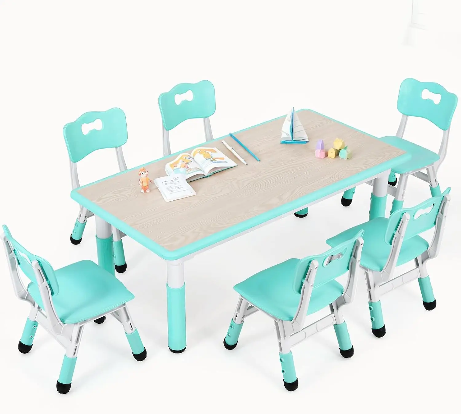 Art Craft For Preschool - Çocuk Masası ve 6 Sandalye Seti,