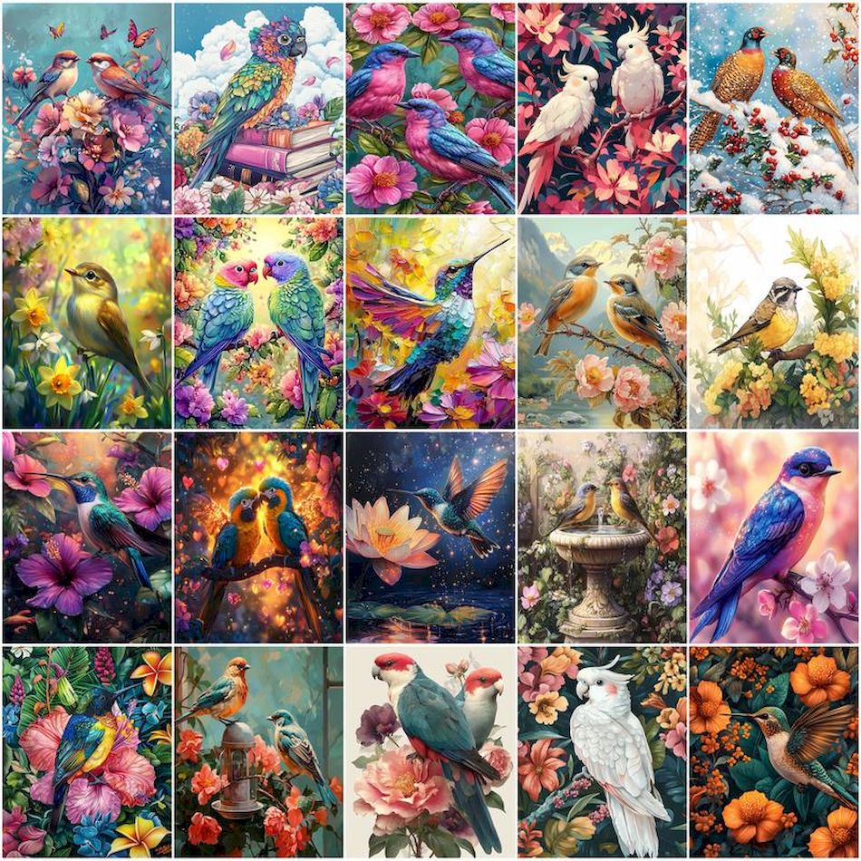 Art Craft Picture - GATYZTORY Boyama By Numbers Yağlıboya Kuş