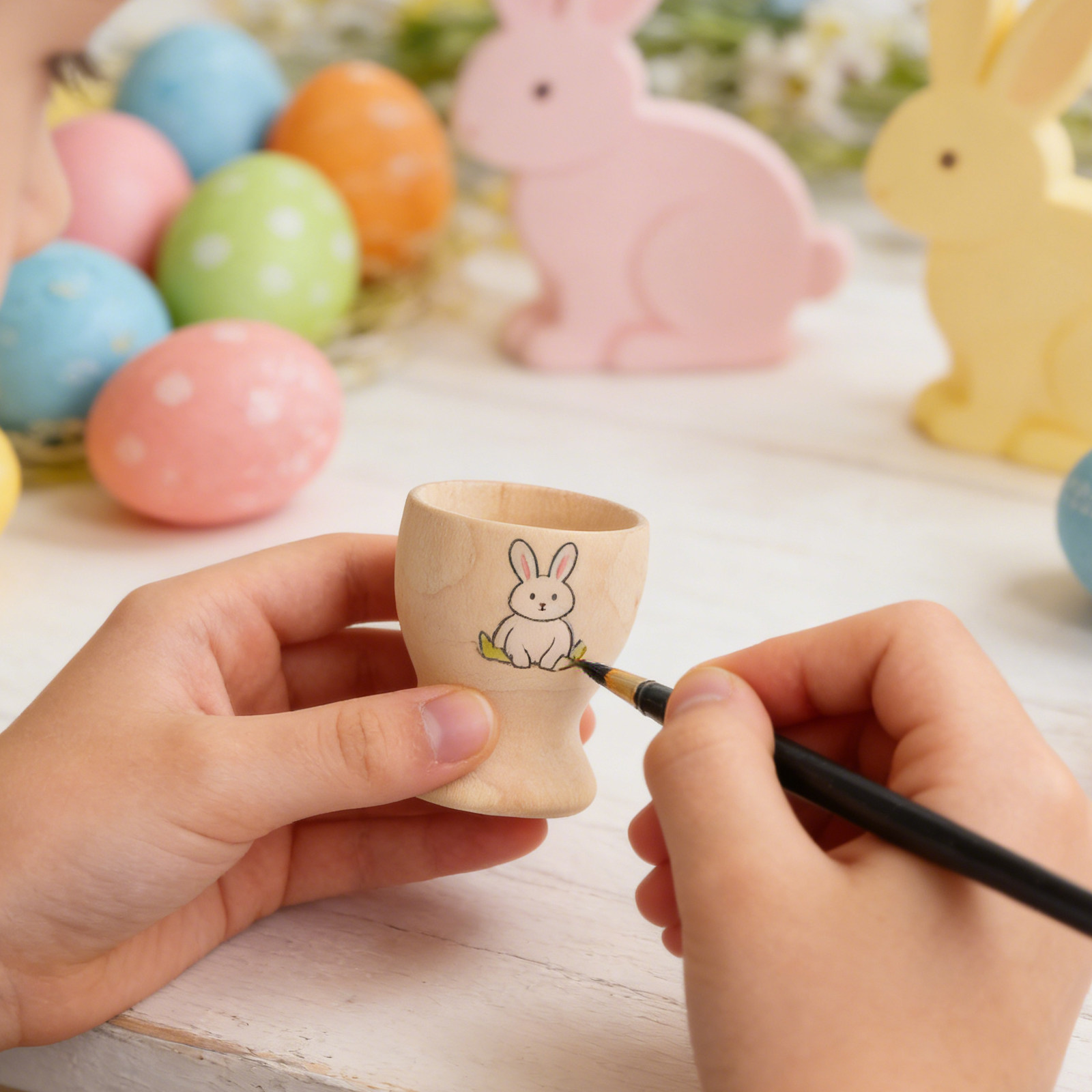 Art Craft For Preschool - 12 Adet Boş Ahşap Yumurta Standı,
