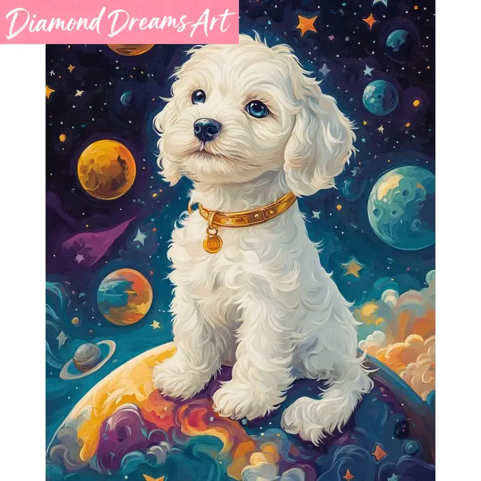 Art Craft Ideas With Paper - Çerçevesiz, Köpek 5d Elmas Boyama Yetişkinler