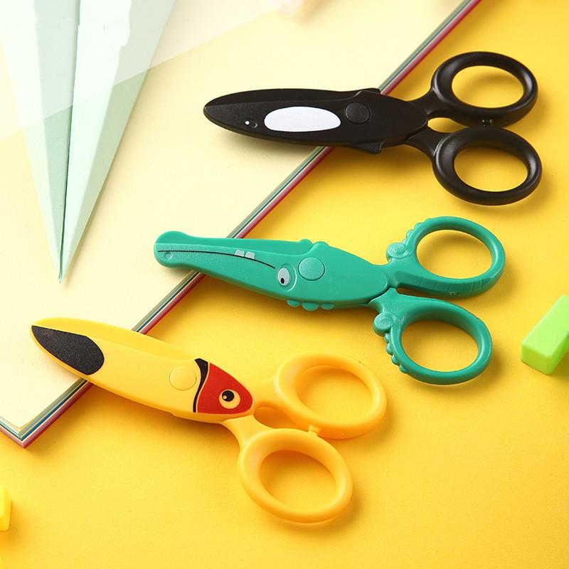 Art Craft For Preschool - 3 Adet Çocuk Plastik Makası Sevimli