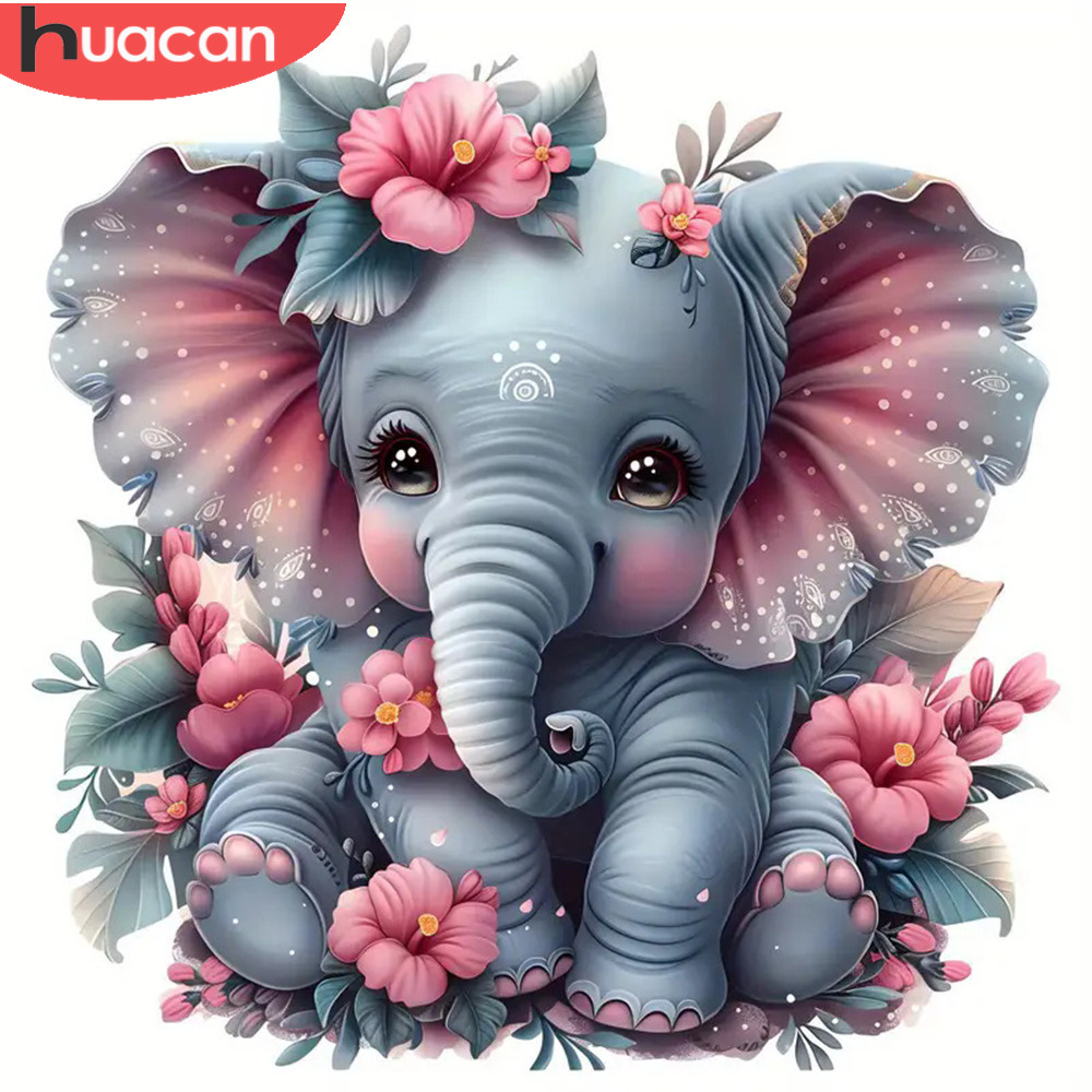 Art Craft Elephant - HUACAN elmas boyama hayvan fil mozaik