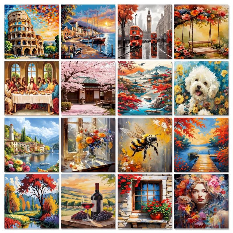 Art Craft Picture - CHENISTORY Boyama Numaralarına Göre Ev Manzarası