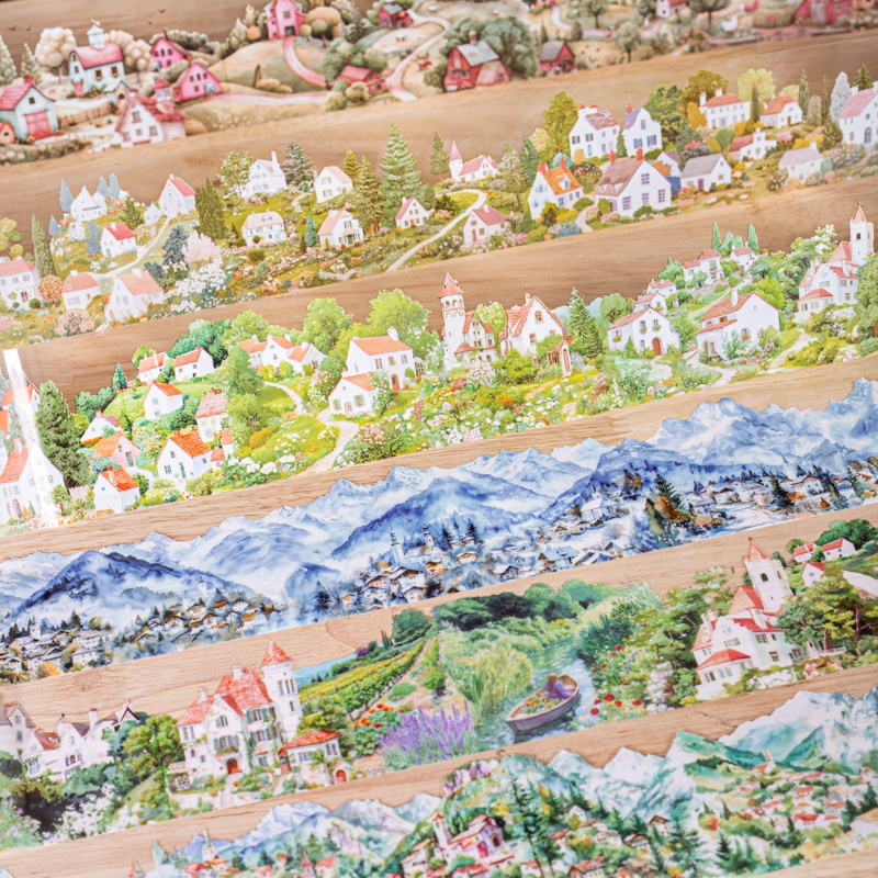 Art Craft Village - 6 Rulo 6Cm×200Cm Köy Temalı Bant