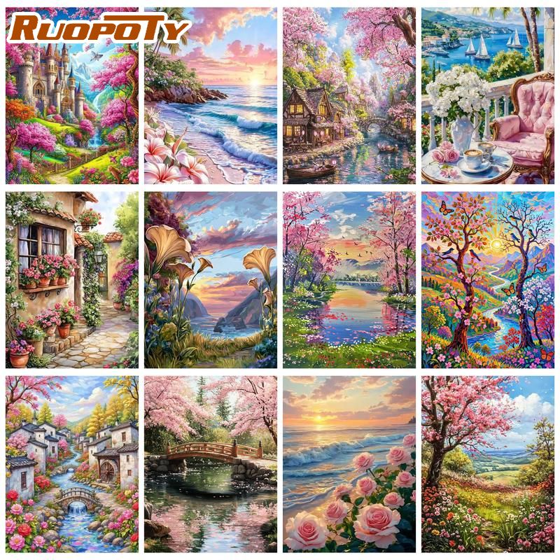 RUOPOTY Sunset Beach Sayılarla - Art Craft Easy Ideas incelemesi ve fiyatı