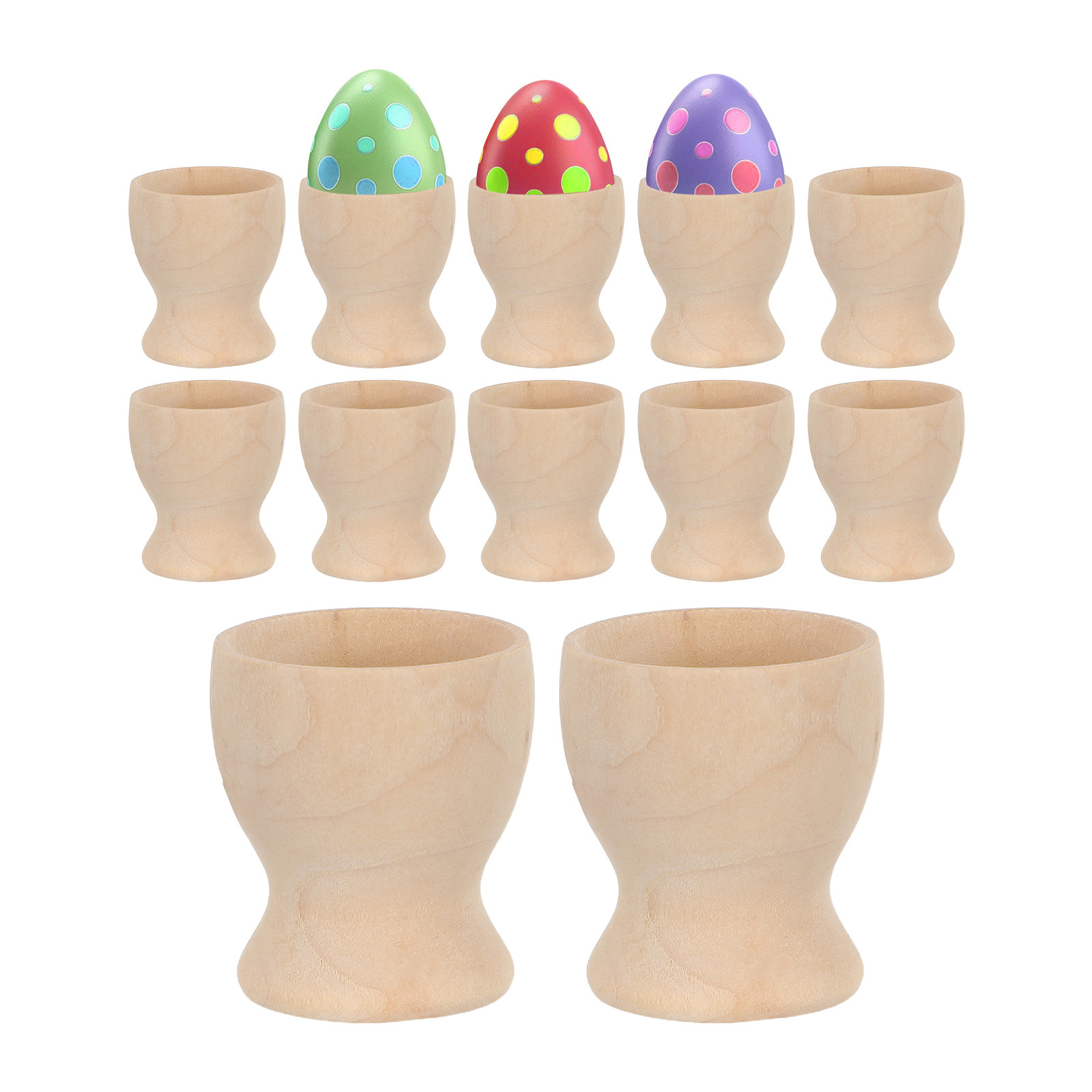 12 Adet Boş Ahşap Yumurta Stan - Art Craft For Preschool incelemesi ve fiyatı