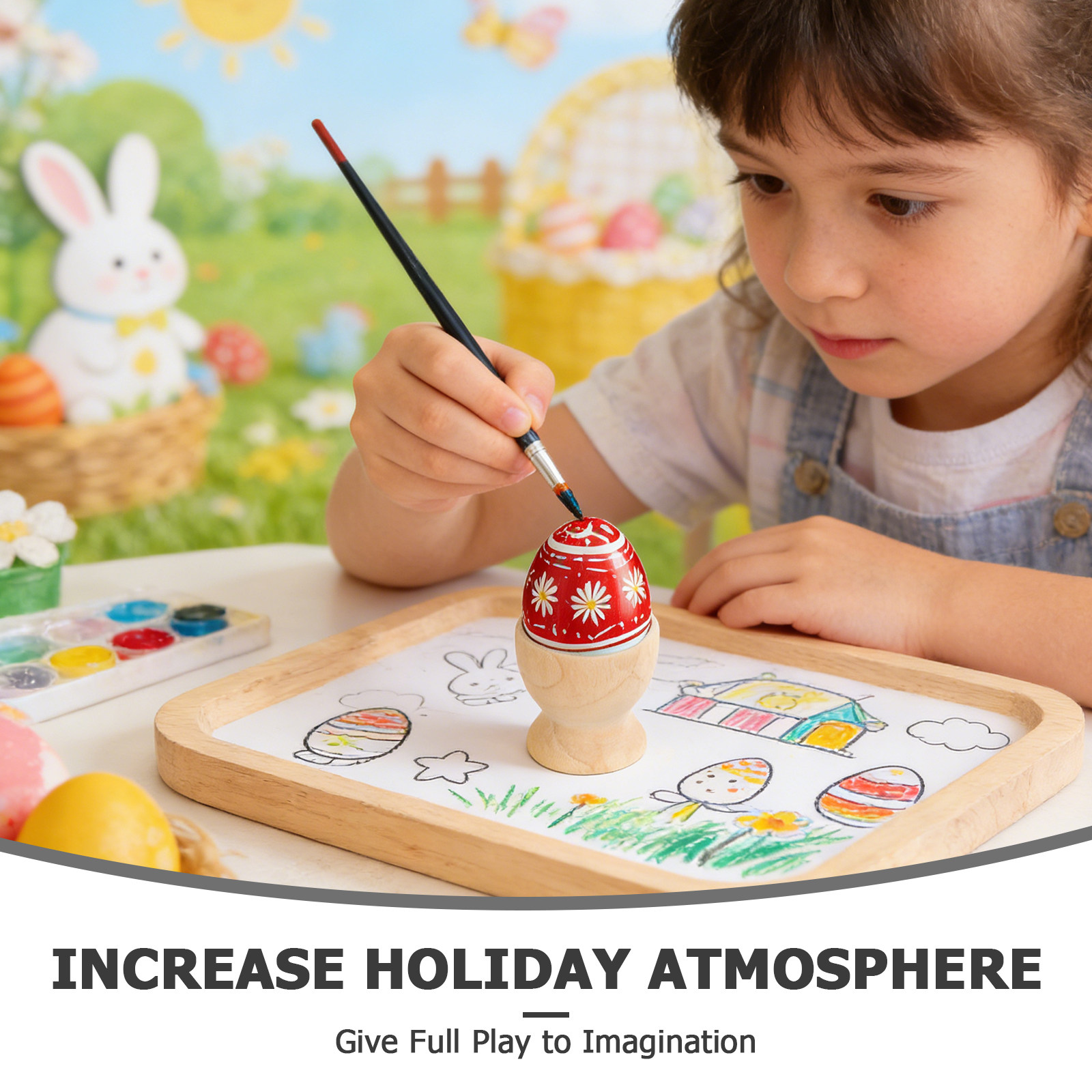 12 Adet Boş Ahşap Yumurta Stan - Art Craft For Preschool incelemesi ve fiyatı