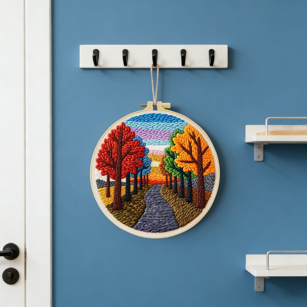 20X20CM/7.87 inç Manzara Desen - Punch Needle Kit incelemesi ve fiyatı