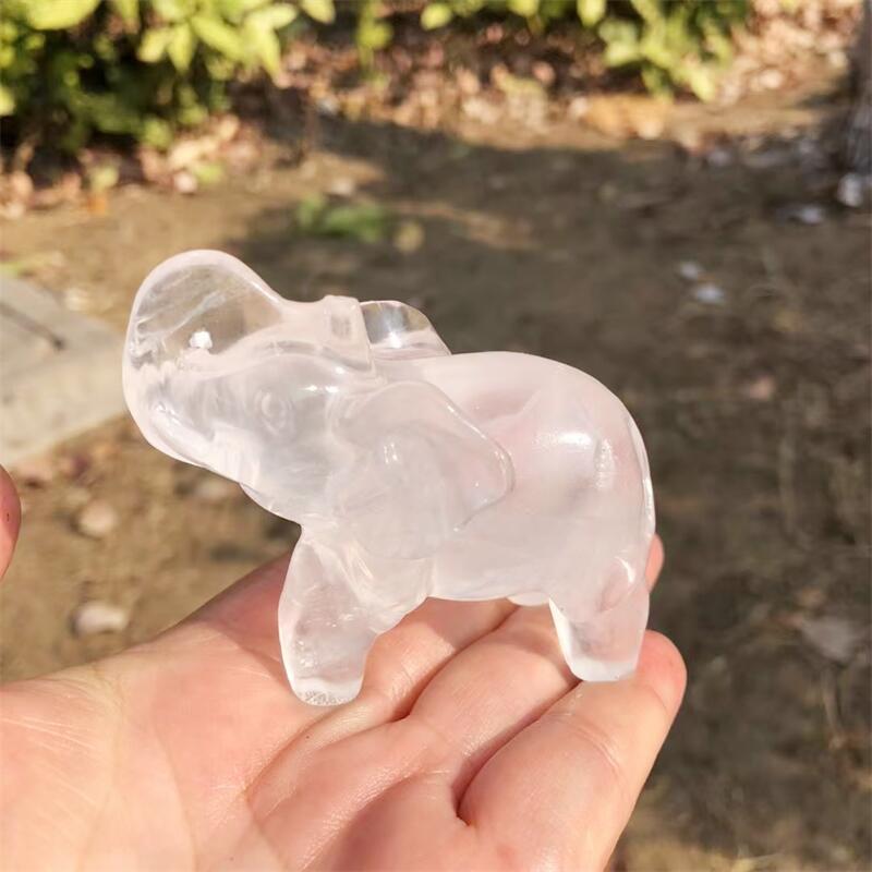 Doğal Temizle Kuvars Fil Oyma  - Art Craft Elephant incelemesi ve fiyatı