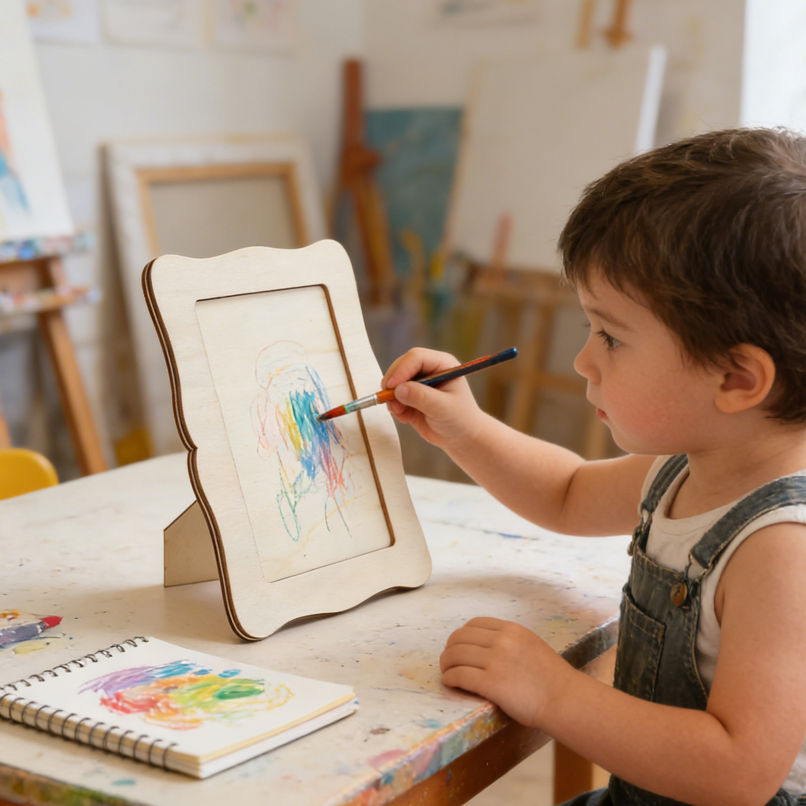4 Adet Boyanabilir Ahşap Resim - Art Craft For Preschool incelemesi ve fiyatı
