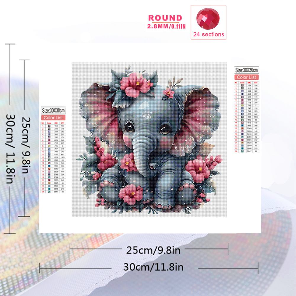HUACAN elmas boyama hayvan fil - Art Craft Elephant incelemesi ve fiyatı