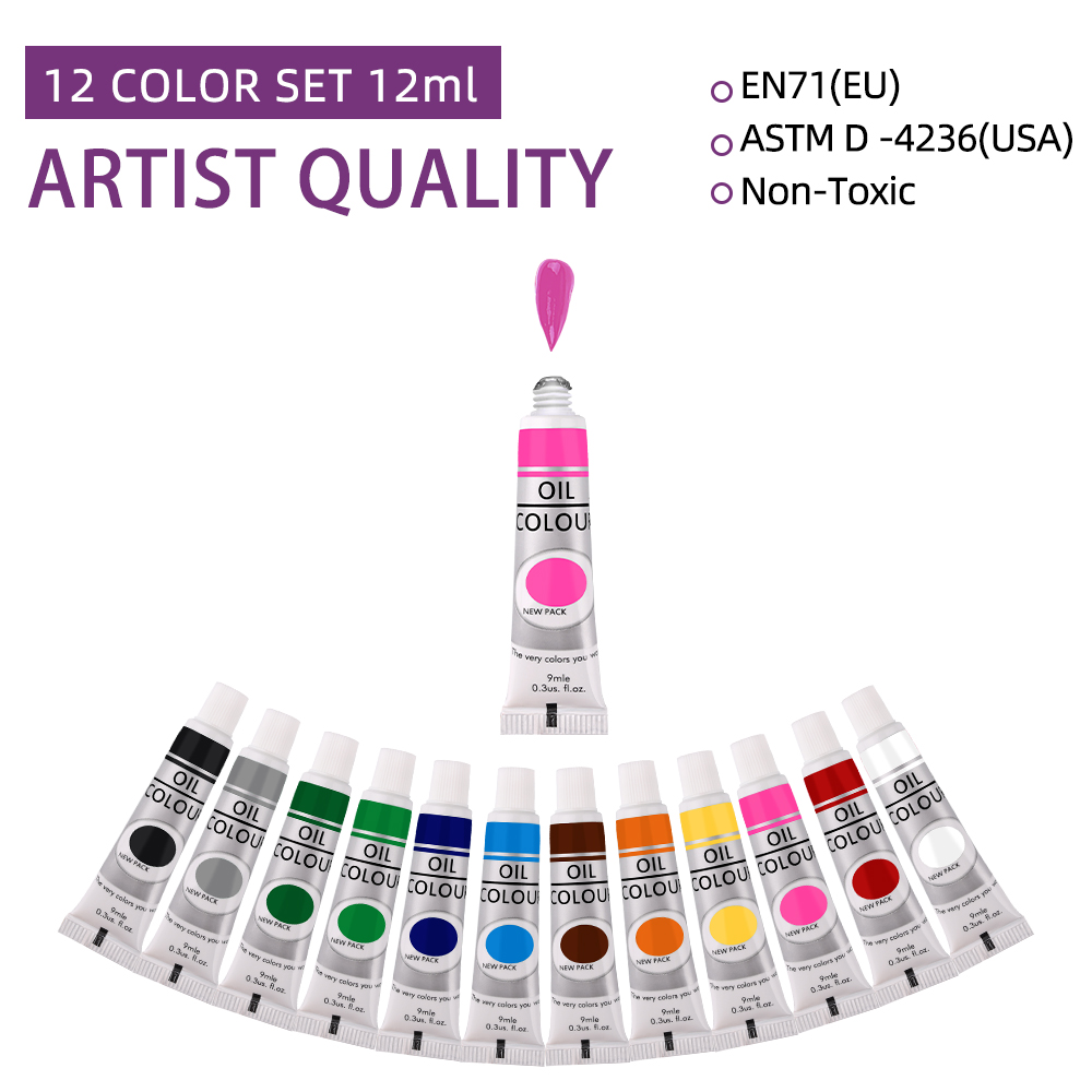12 renk yağ boyalar Set 9ml tü - Art Craft 6 Year Old incelemesi ve fiyatı