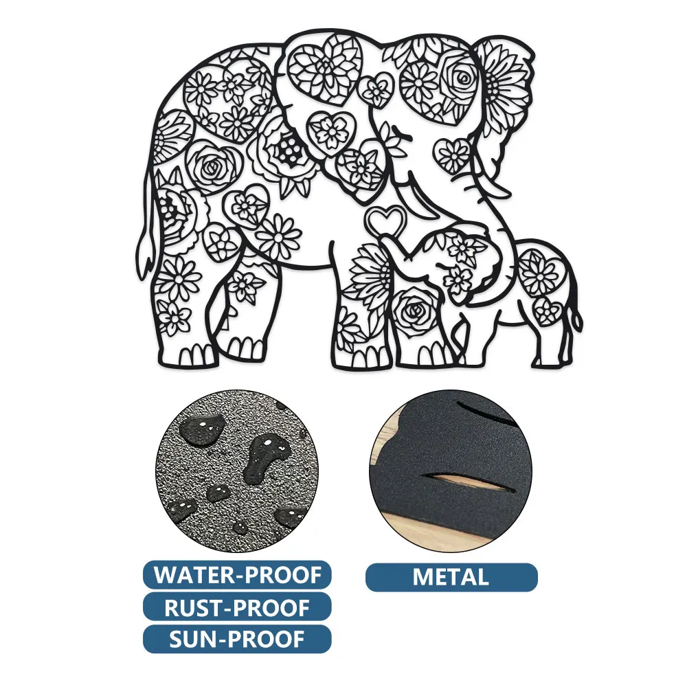 Çiçekli Kalpli Demir Fil, Oyma - Art Craft Elephant incelemesi ve fiyatı
