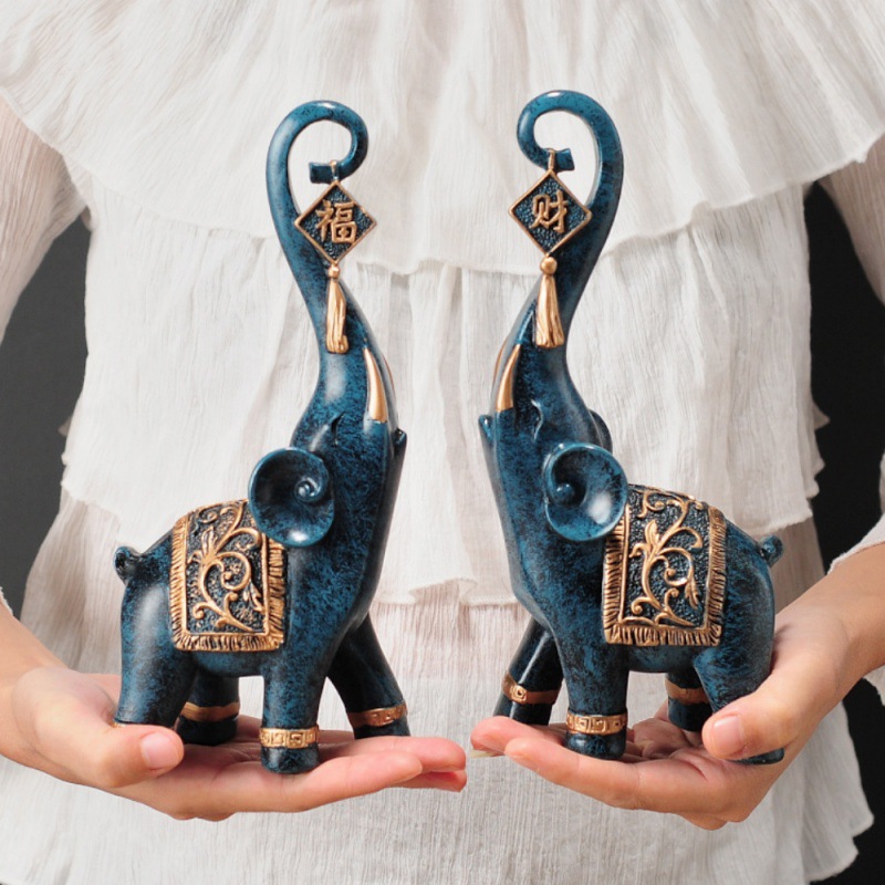 Bir Çift Çin Tarzı Şanslı Zeng - Art Craft Elephant incelemesi ve fiyatı
