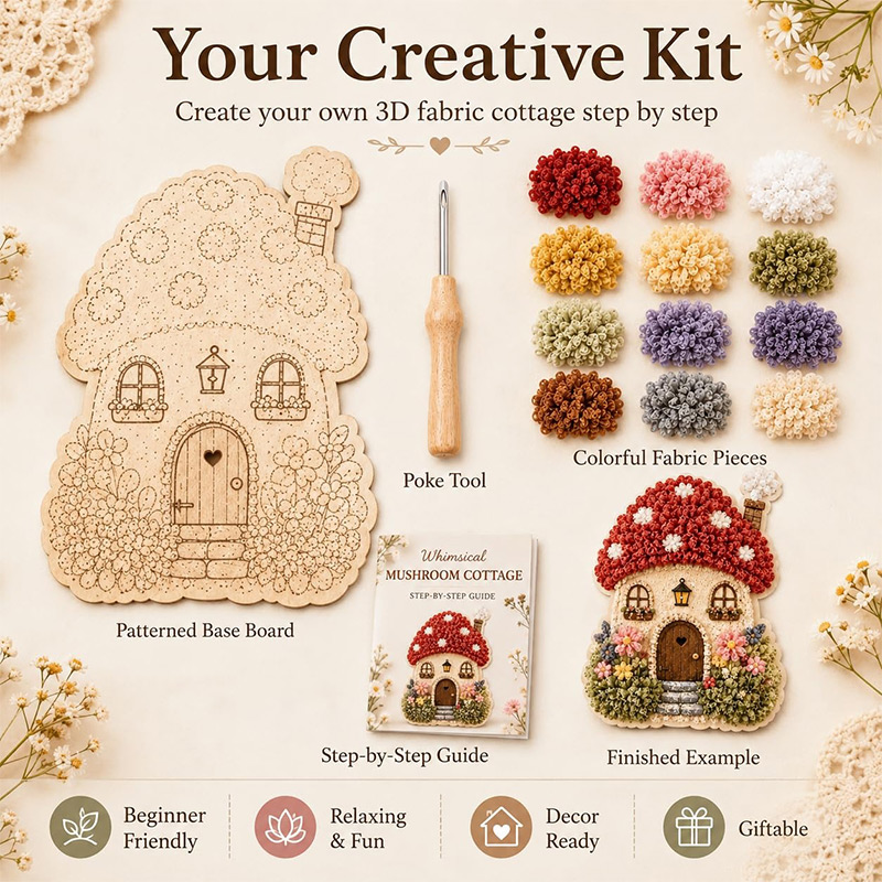 Eğlenceli Köy 3D Kumaş Poke Sa - Art Craft Village incelemesi ve fiyatı